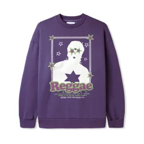 Gauzy Crewneck, Eggplant