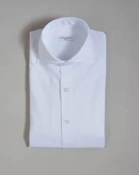 Ghirardelli Textured Cotton Shirt / White