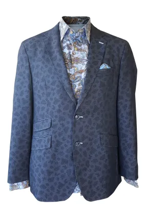 GIORDIANO Blue Paisley Print Blazer and Shirt Set (IT 52)