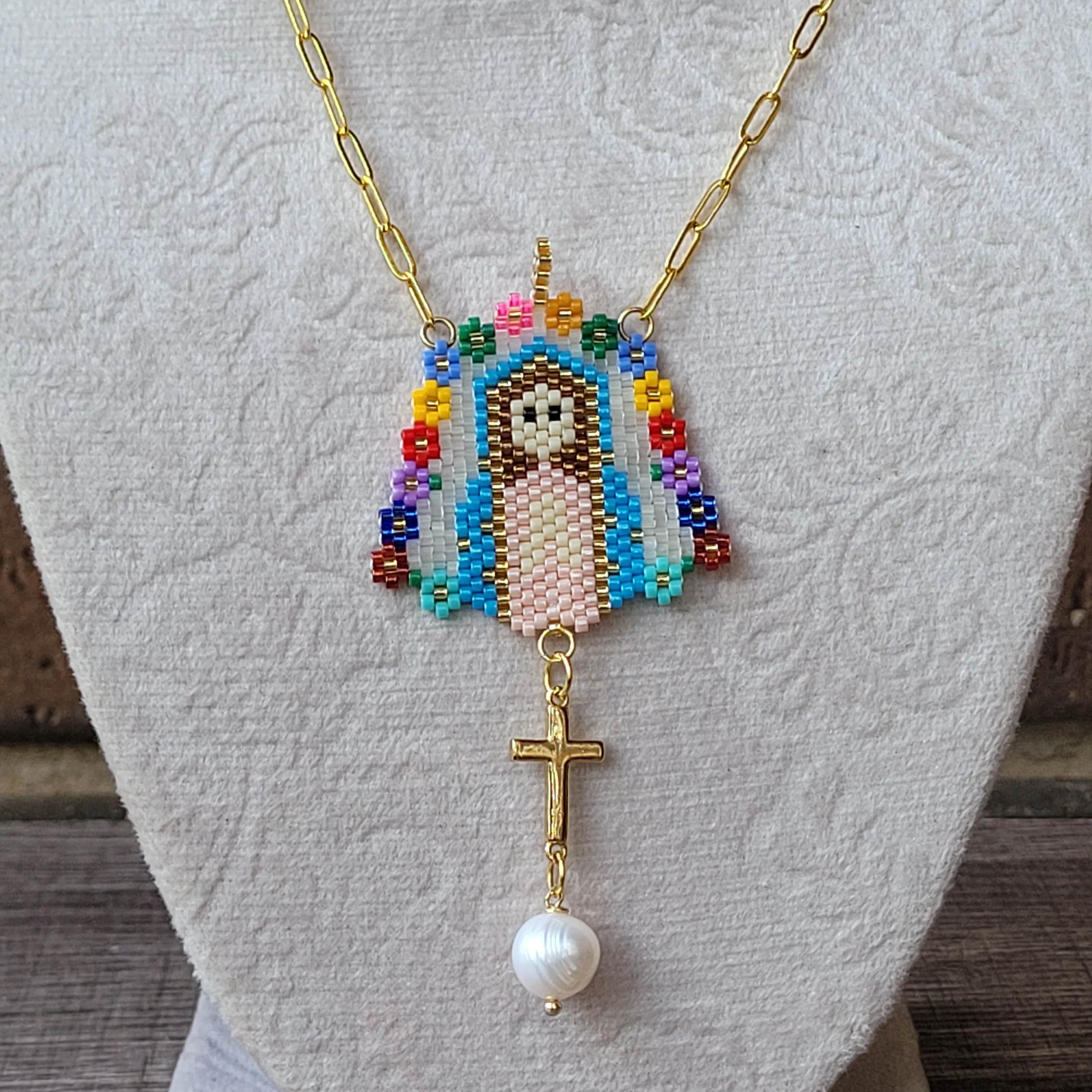 Guadalupe miyuki necklace