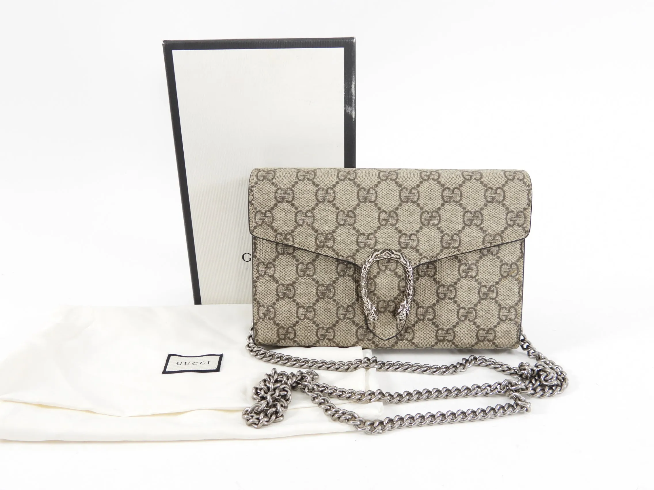 Gucci Dionysus Supreme Wallet on Chain Crossbody Bag