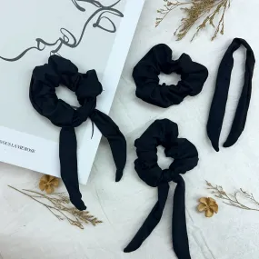 Hair Scrunchies with Detachable Bow (3pcs)