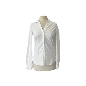 H&M White Collared Button-down Shirt | Pre Loved |