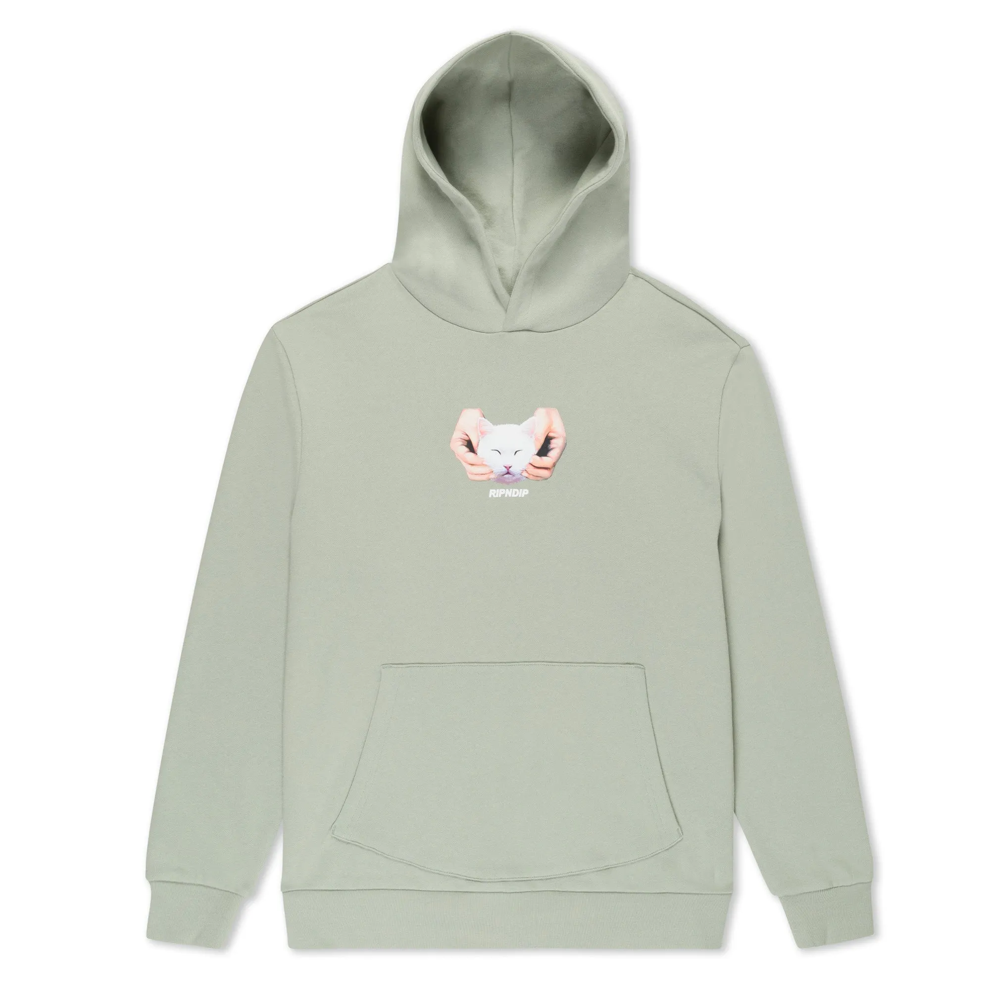 Happy Kitty Hoodie (Sage)