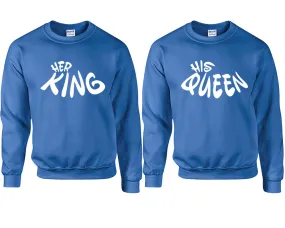 Her King His Queen Couple Matching Sweaters, Couple Crewnecks