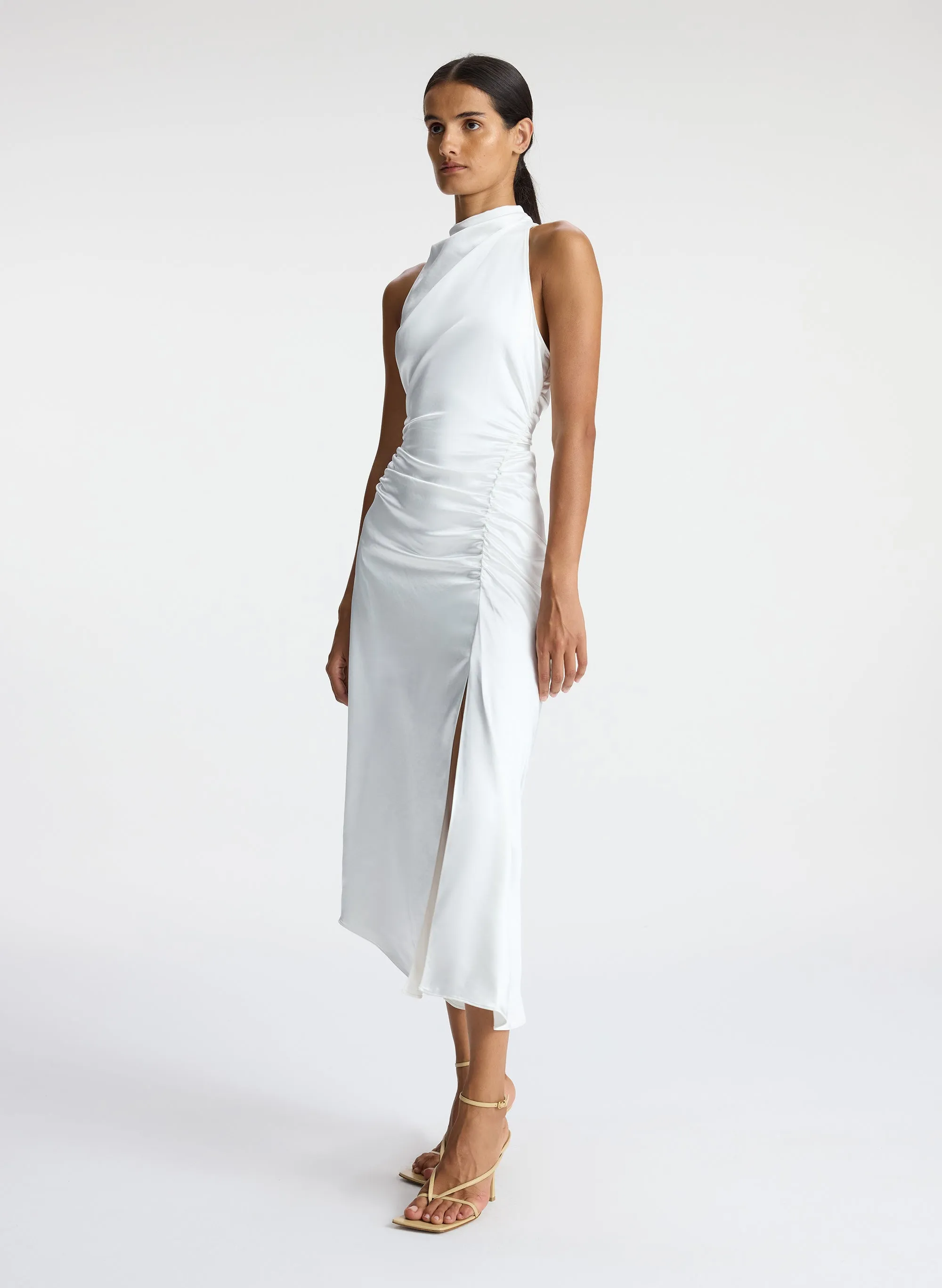 Inez Satin Midi Dress