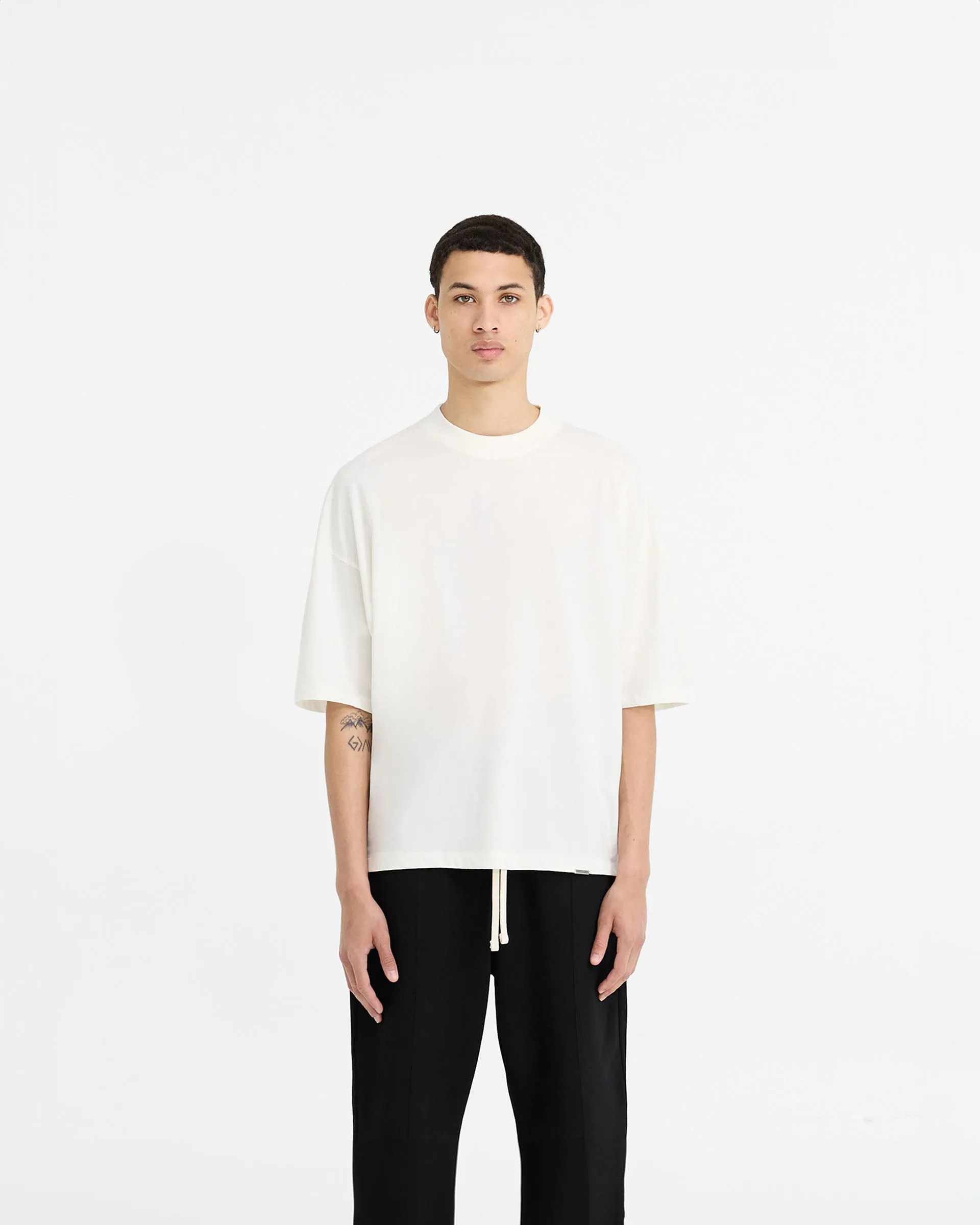 Initial Boxy T-Shirt - Flat White