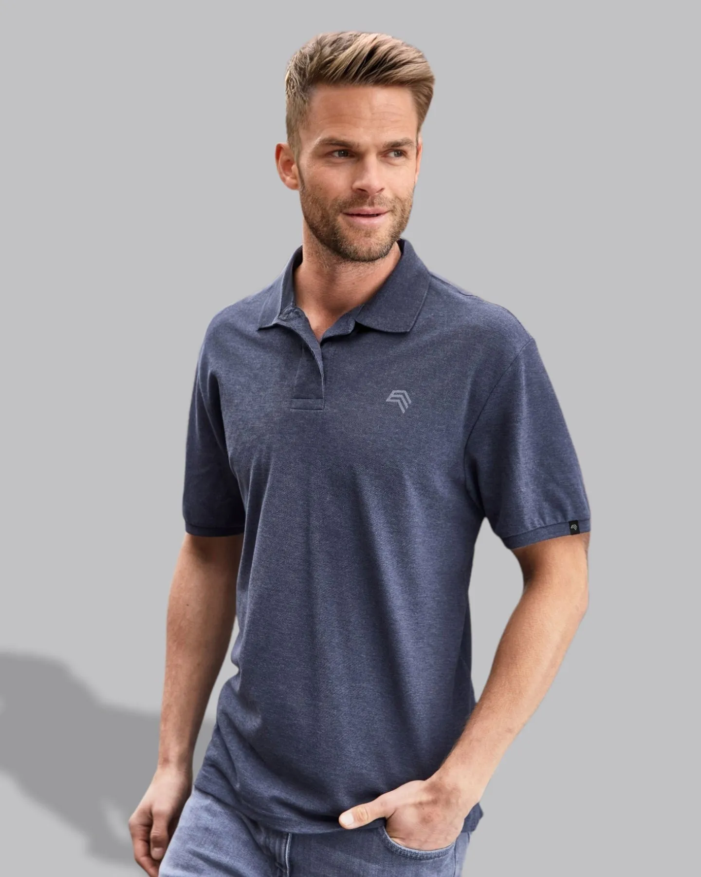 JAN 8010 ― Herren Bio-Baumwolle Polo Shirt - Light Blau