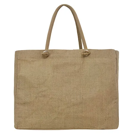 Khaki Jute NGIL Large Rope Tote Bag