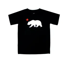 Kids Cali Bear Star T-Shirt Black