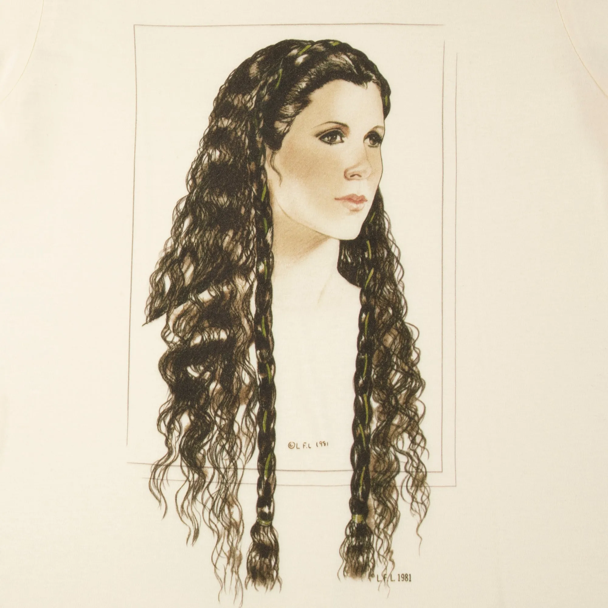 Leia With Hair Down Natural Tee