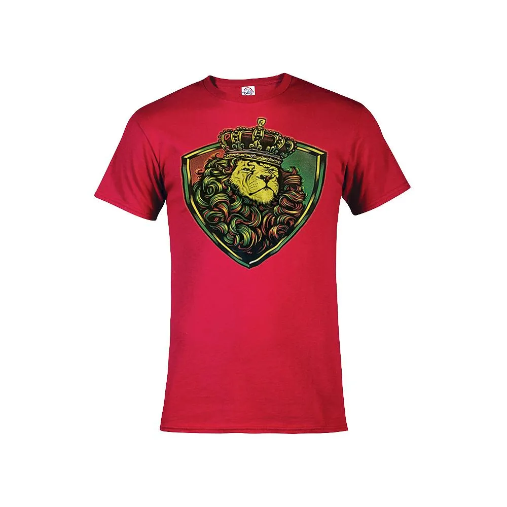 Lion Head With A Crown Men Soft Cotton T-Shirt