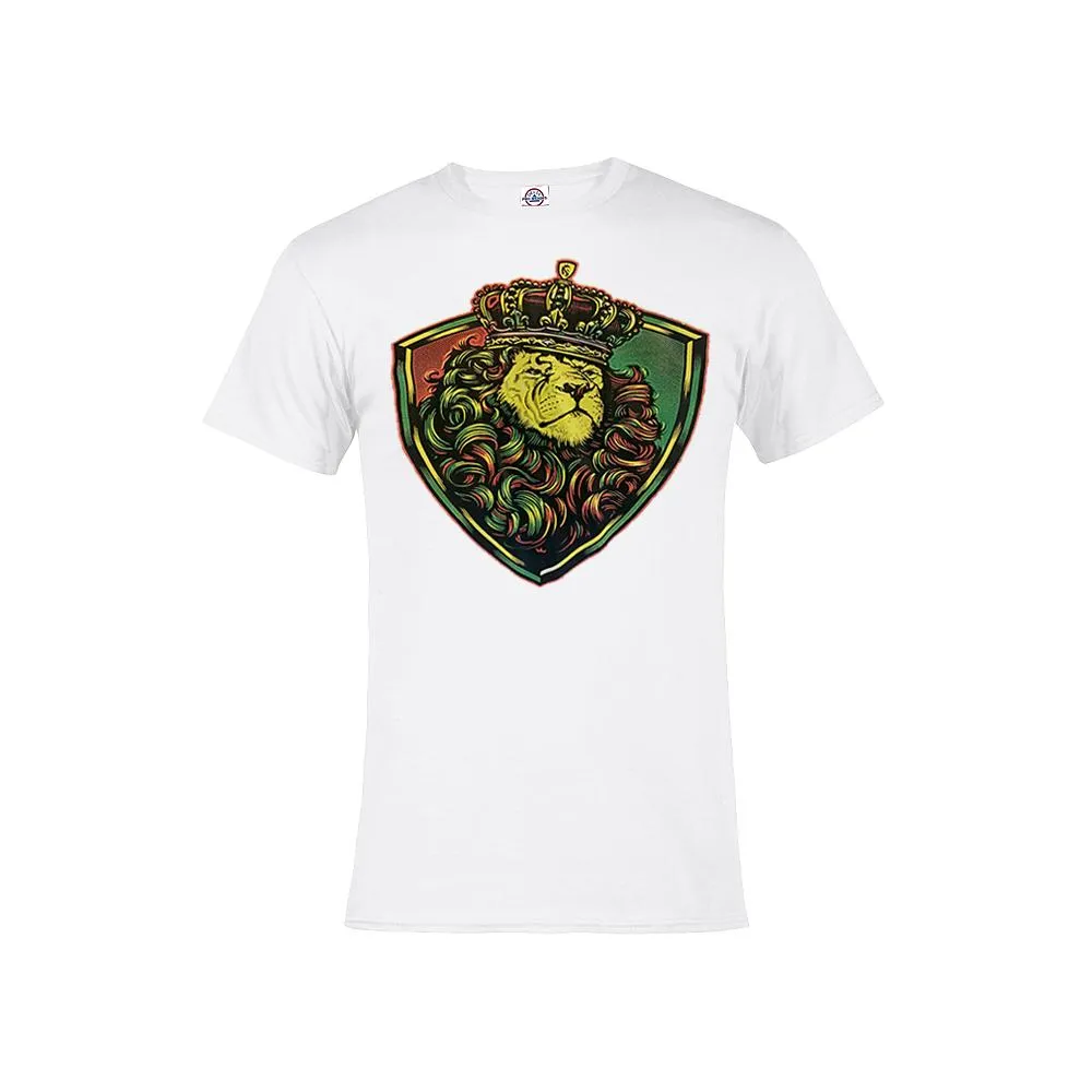 Lion Head With A Crown Men Soft Cotton T-Shirt