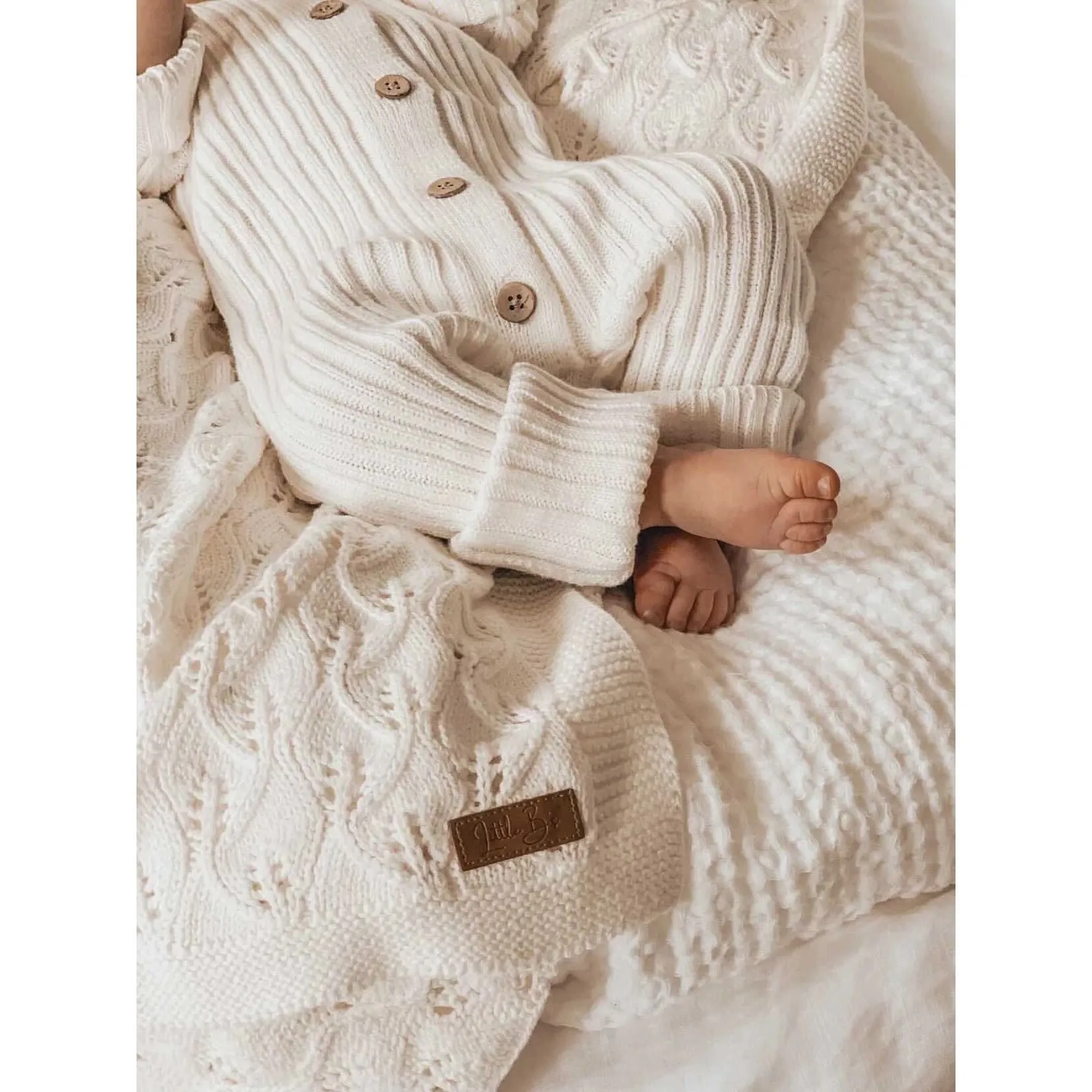 Little B’s Ribbed Romper ~ Milk