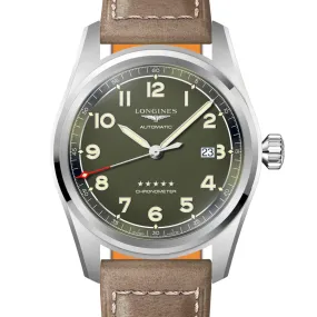 Longines Spirit 42MM Automatic Green Matte Dial Watch L38114032