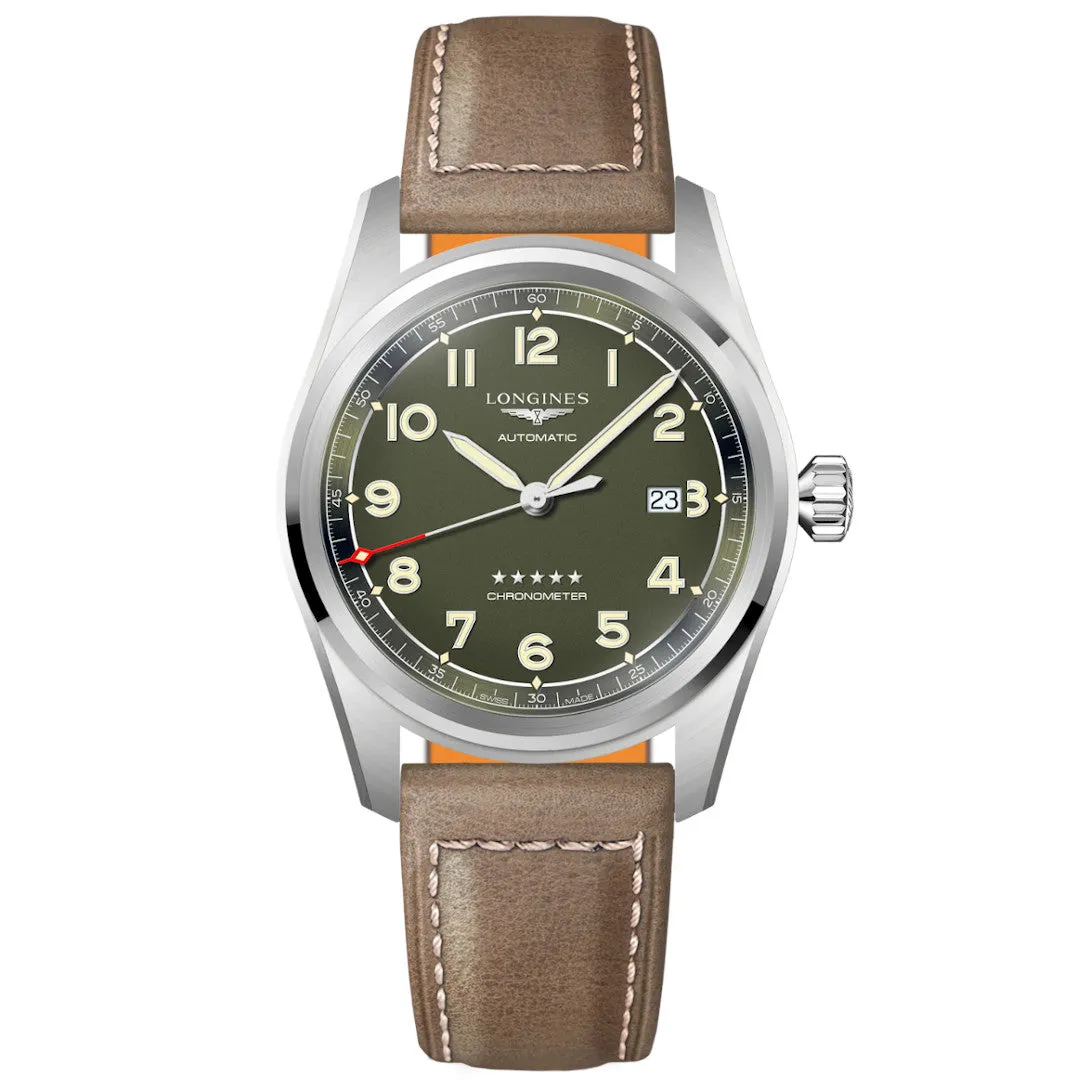 Longines Spirit 42MM Automatic Green Matte Dial Watch L38114032