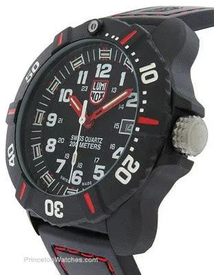 Luminox Coronado 44mm Tactical Watch - Black Dial - Red Accents - 200m