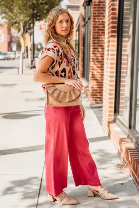 Magenta Wide Leg Pants