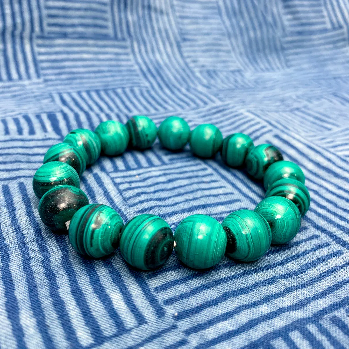 Malachite 12mm Stretch Bracelet