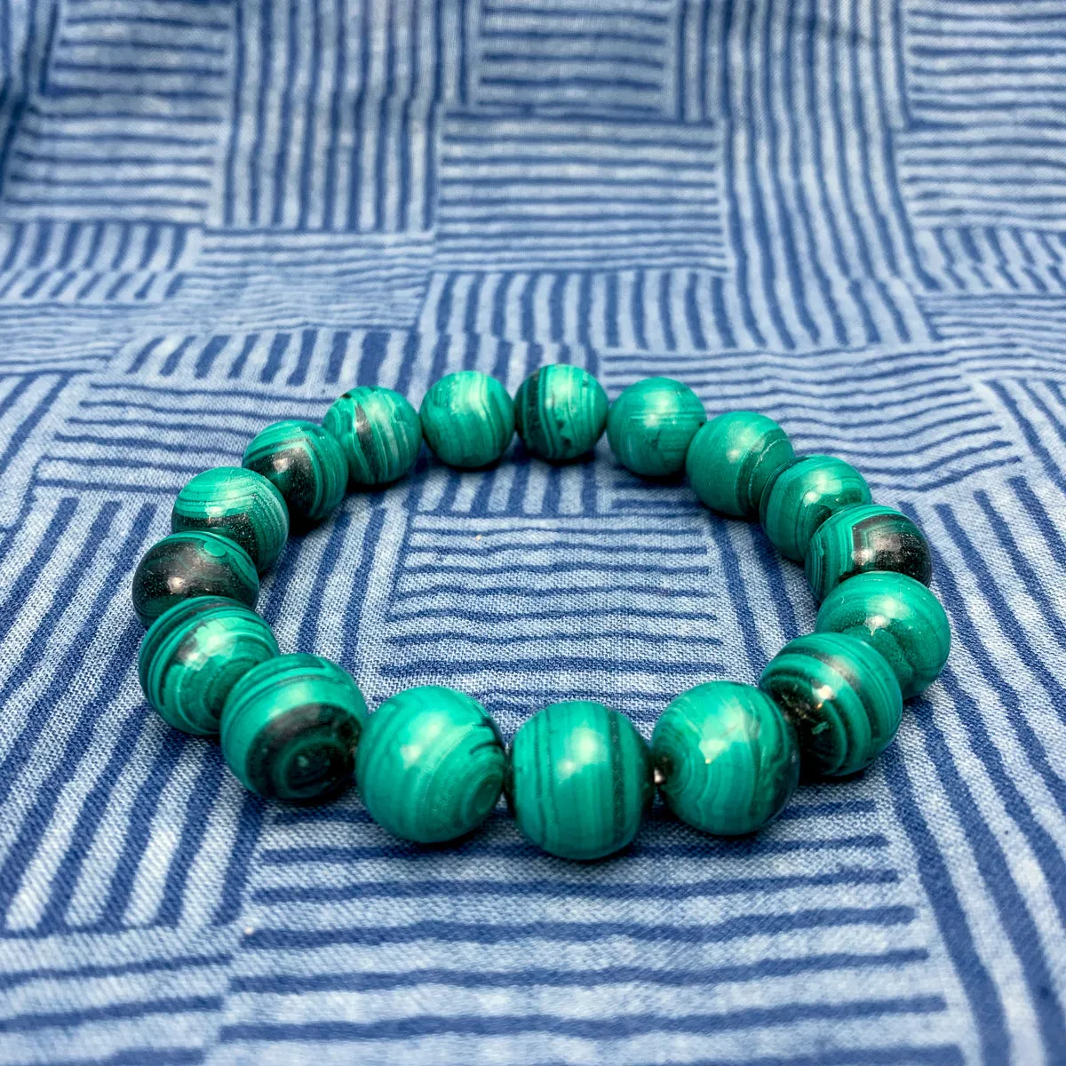 Malachite 12mm Stretch Bracelet