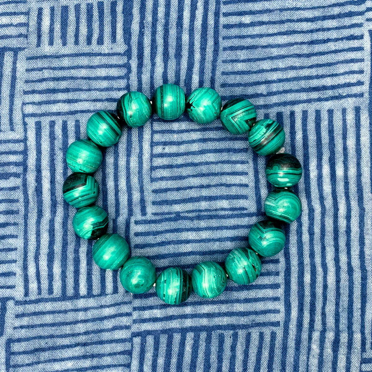 Malachite 12mm Stretch Bracelet