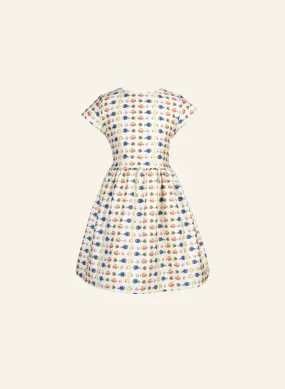 Margaret Children's Dress - Ivory Fish