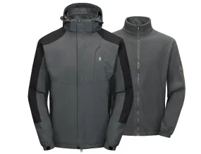 Men's 3 in 1 Winter Ski Warm Fleece Liner Jacket