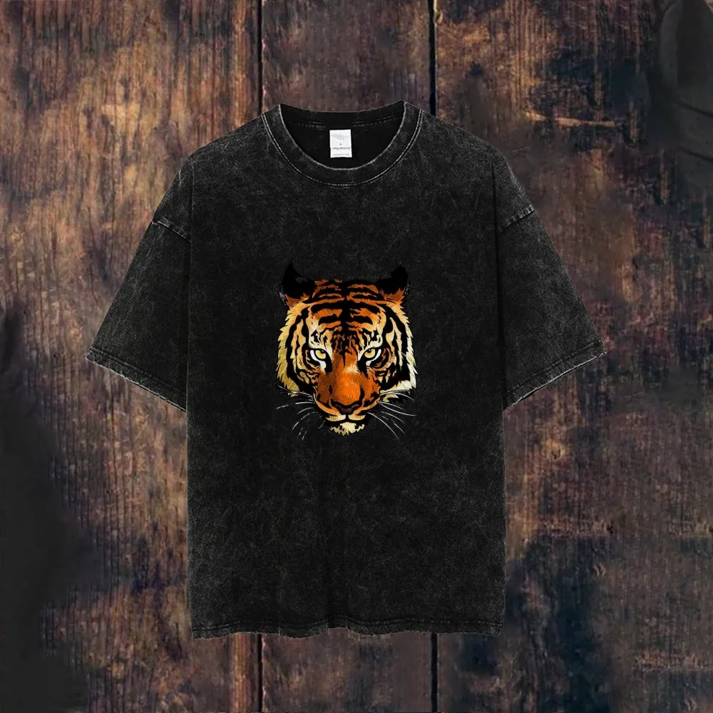 Mens Tiger Print Tee