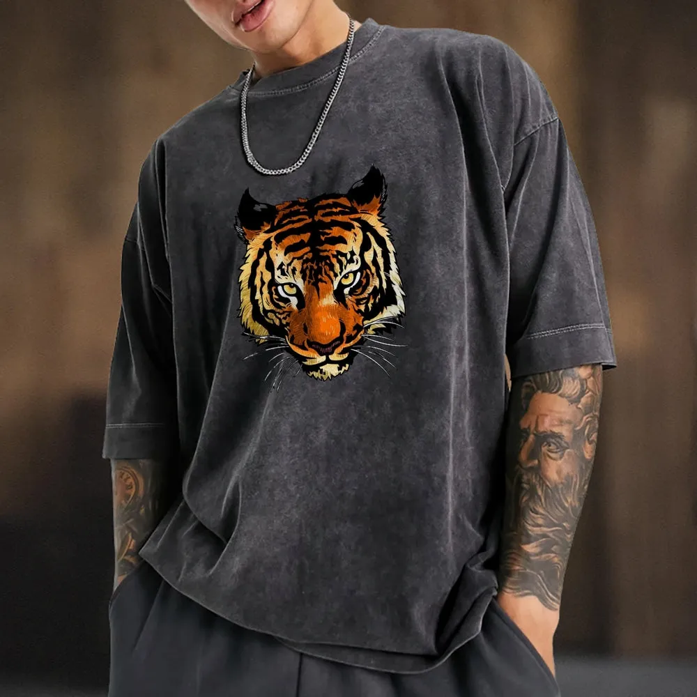 Mens Tiger Print Tee