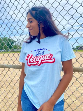 Midwest Girl League Tee in Chambray (FINAL SALE)