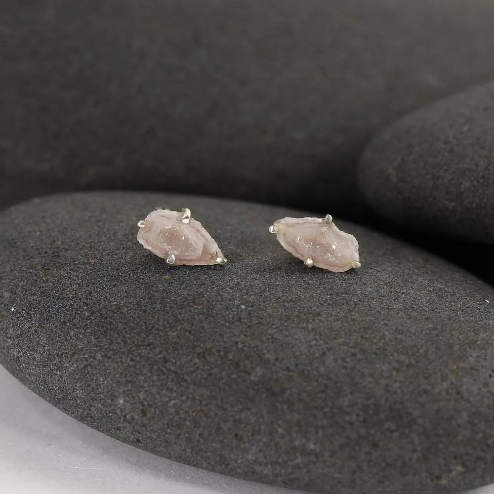 Mini Geode Stud Earrings