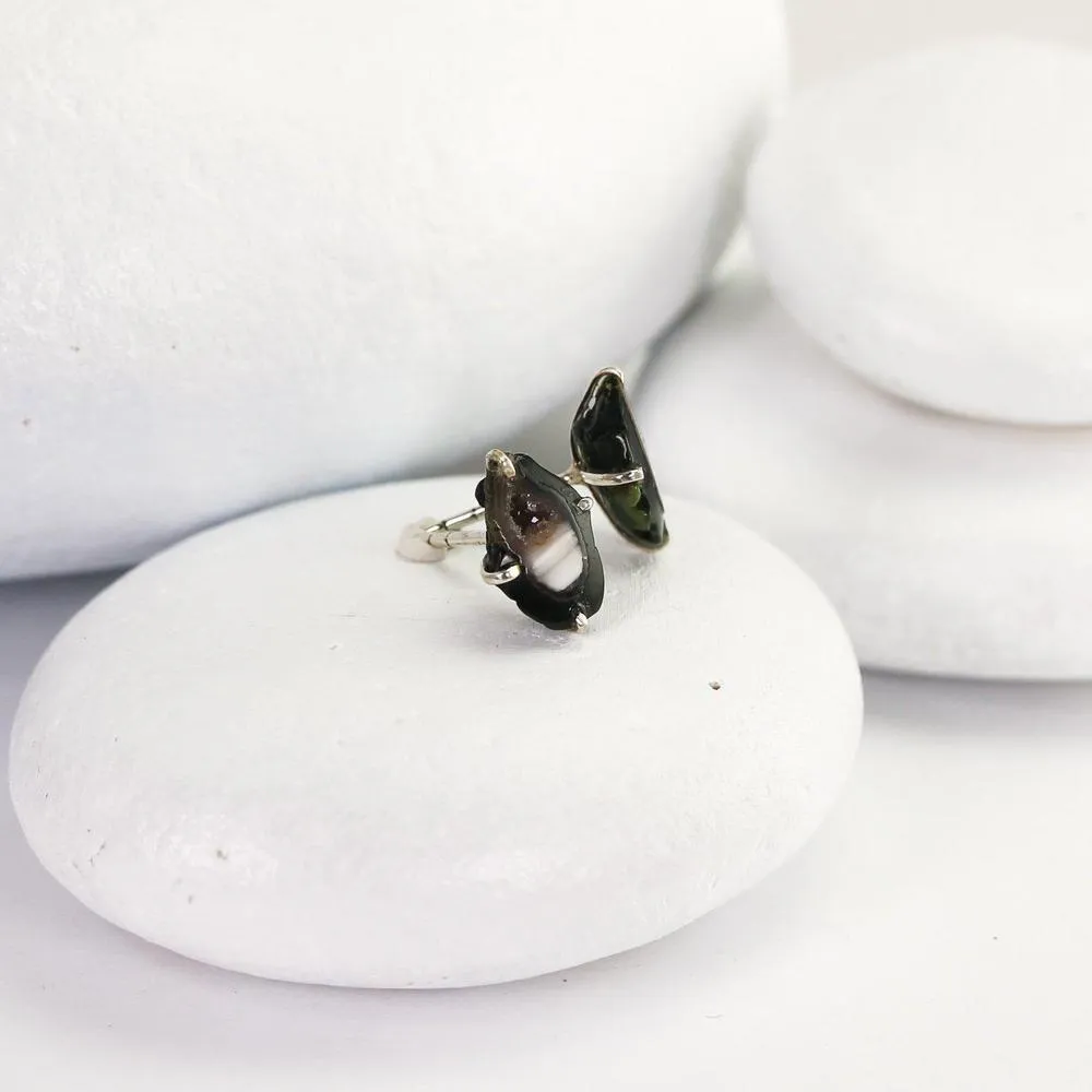 Mini Geode Stud Earrings