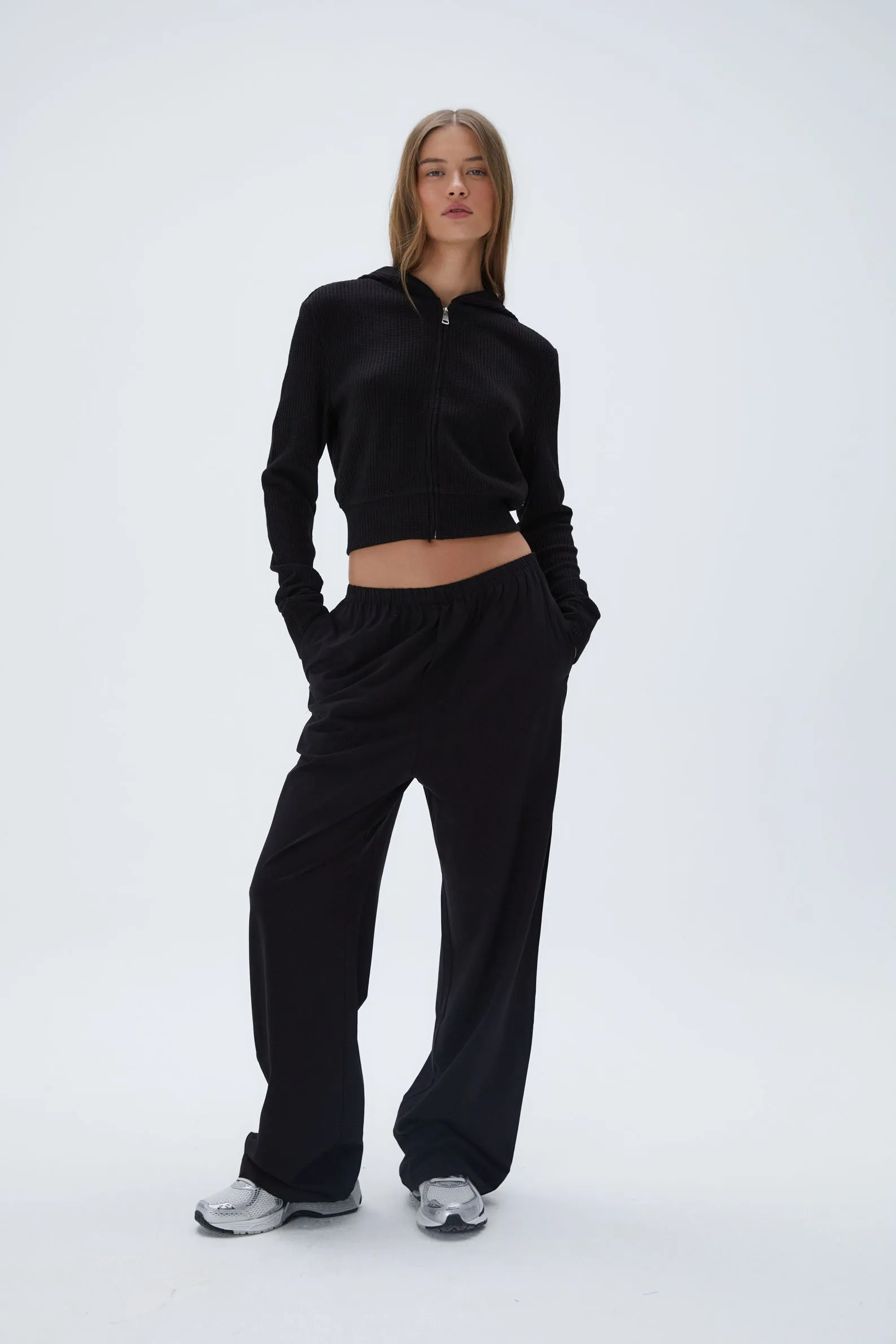 Modal Cotton Pants - Black