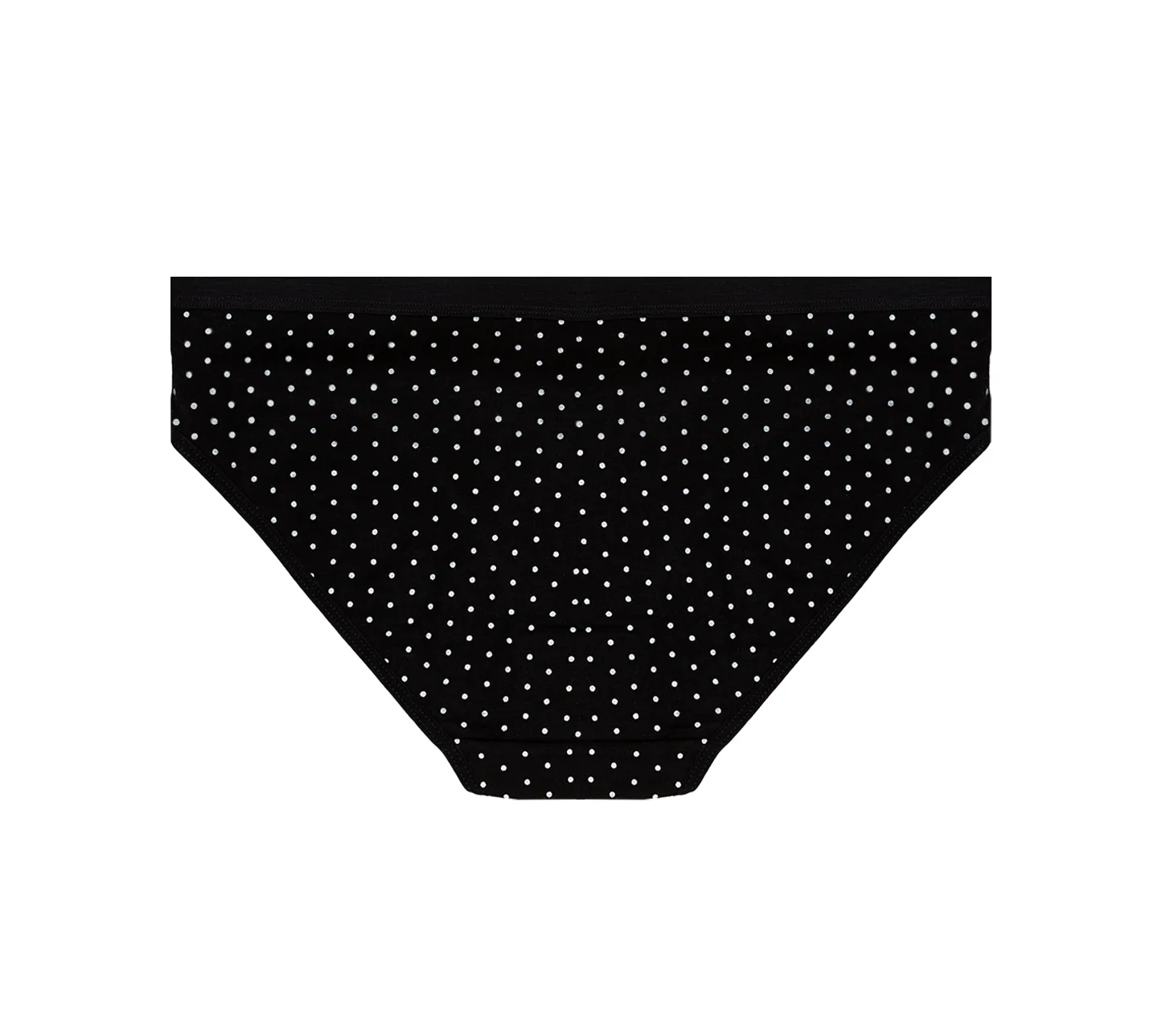 Nabtos Women's Cotton Underwear Bikini Polka Dot Black Panties (Pack of 6)