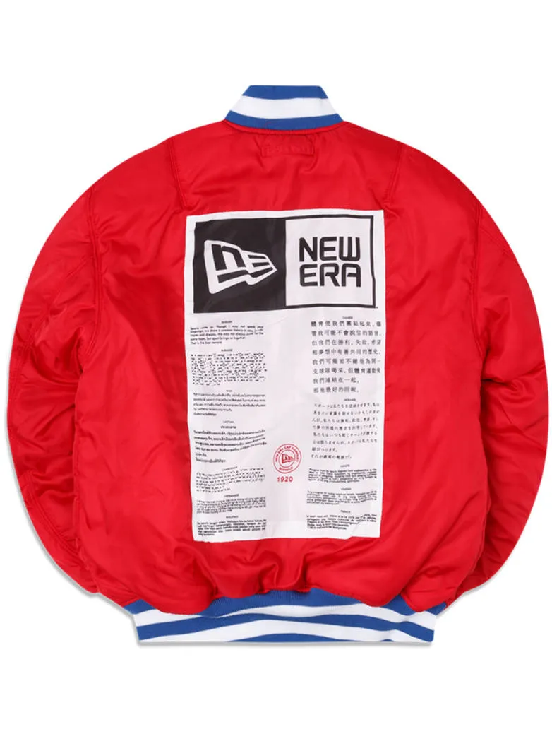 NEW YORK GIANTS X ALPHA X NEW ERA MA-1 BOMBER JACKET