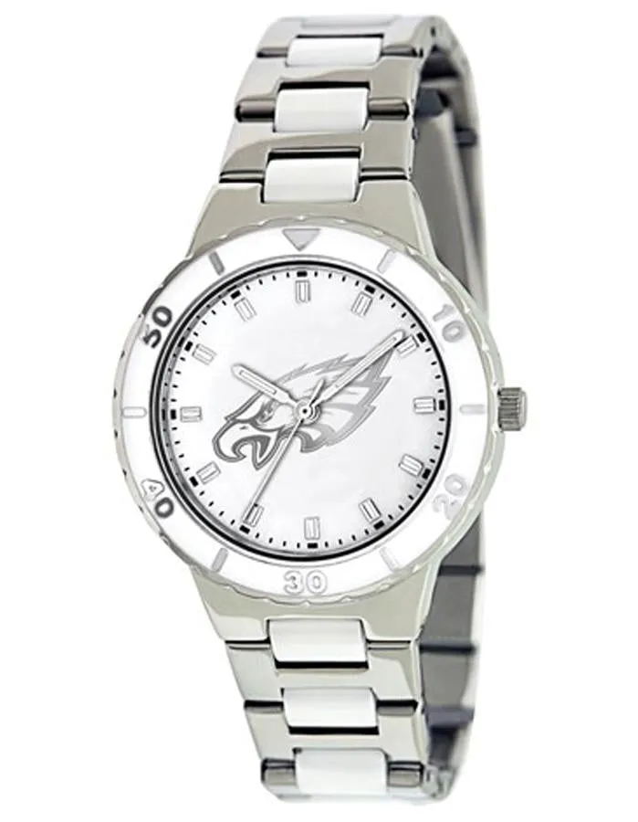 NFL Womens Philadelphia Eagles Mother of Pearl Watch - Stainless - Bracelet