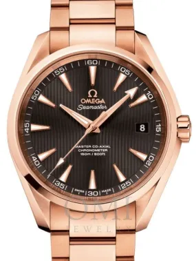 OMEGA SEAMASTER AQUA TERRA 150M MASTER CO-AXIAL CHRONOMETER 41.5MM RED GOLD GREY DIAL 231.50.42.21.06.002 WITH RED GOLD BRACELET