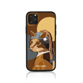 Original Design Phone Case - Cat with a Pearl Earring - Style D