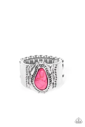 Paparazzi Moab Motif - Pink Ring