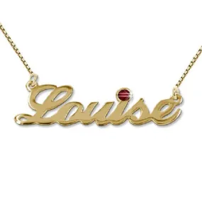 Personalized Birthstone Name Necklace - Carrie Style