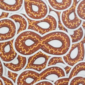 Philadelphia soft pretzel vinyl sticker, infinity soft pretzel, Philly sticker, pretzels forever