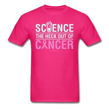 "Science The Heck Out Of Cancer" (White) - Men's T-Shirt