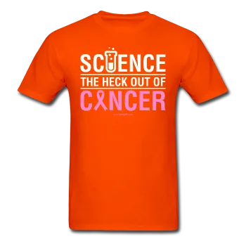 "Science The Heck Out Of Cancer" (White) - Men's T-Shirt