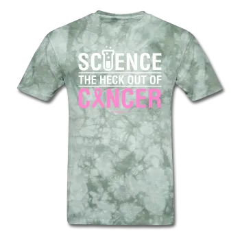 "Science The Heck Out Of Cancer" (White) - Men's T-Shirt