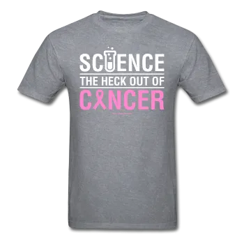 "Science The Heck Out Of Cancer" (White) - Men's T-Shirt