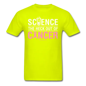 "Science The Heck Out Of Cancer" (White) - Men's T-Shirt