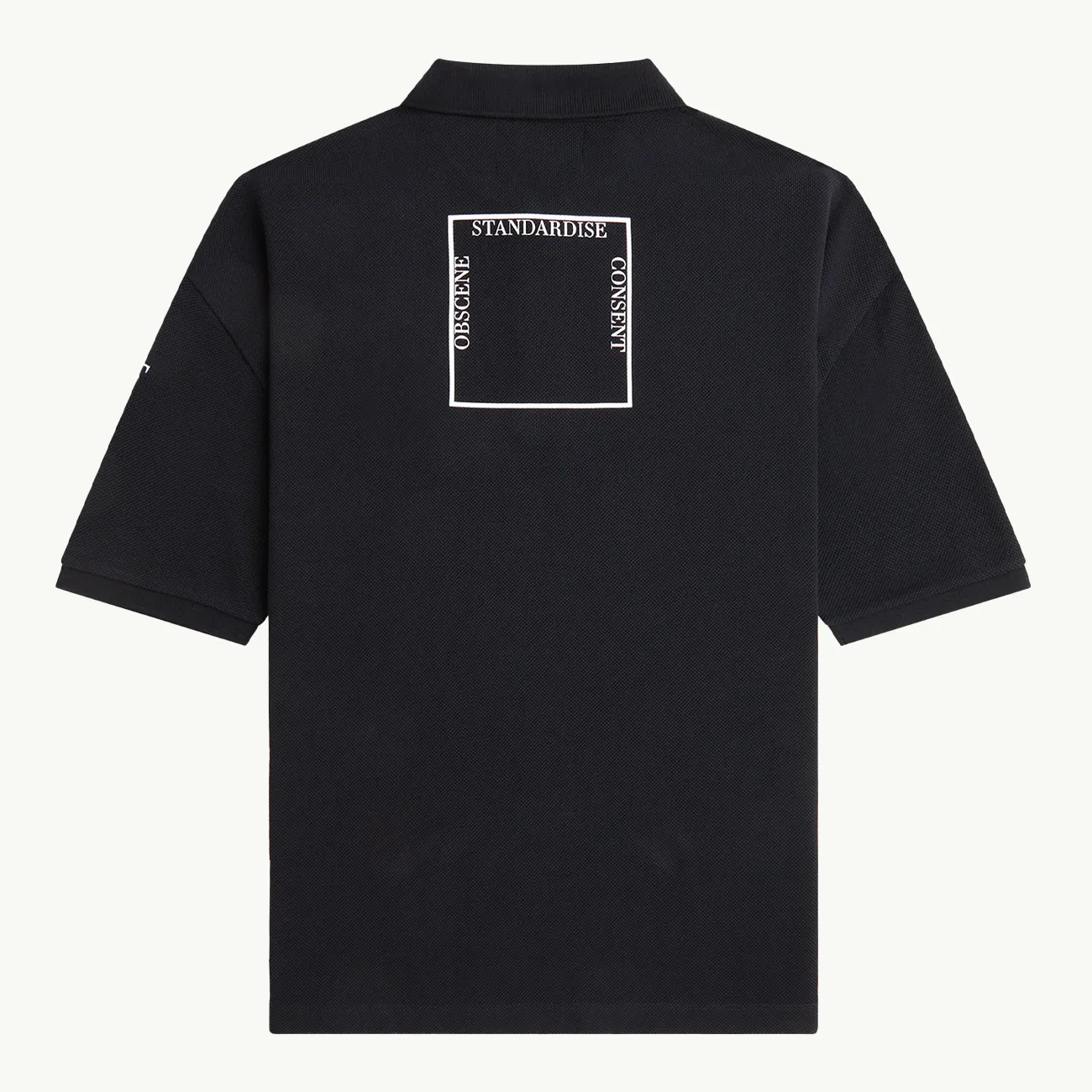 Raf Simons X FP Printed Over Sized Polo Shirt - Black