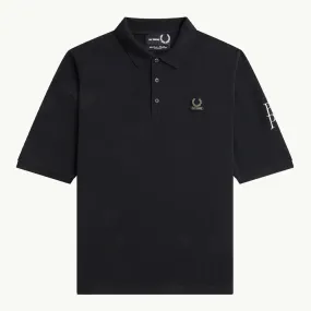 Raf Simons X FP Printed Over Sized Polo Shirt - Black