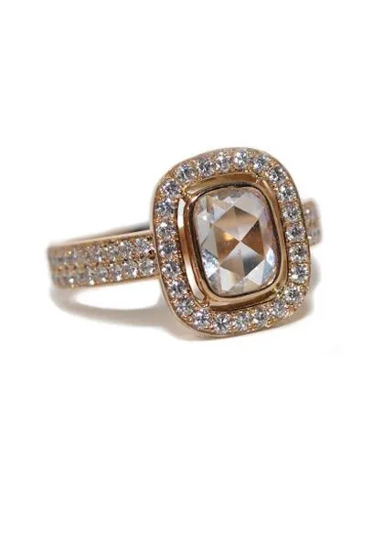 Rahaminov Cushion Rosecut Diamond Ring