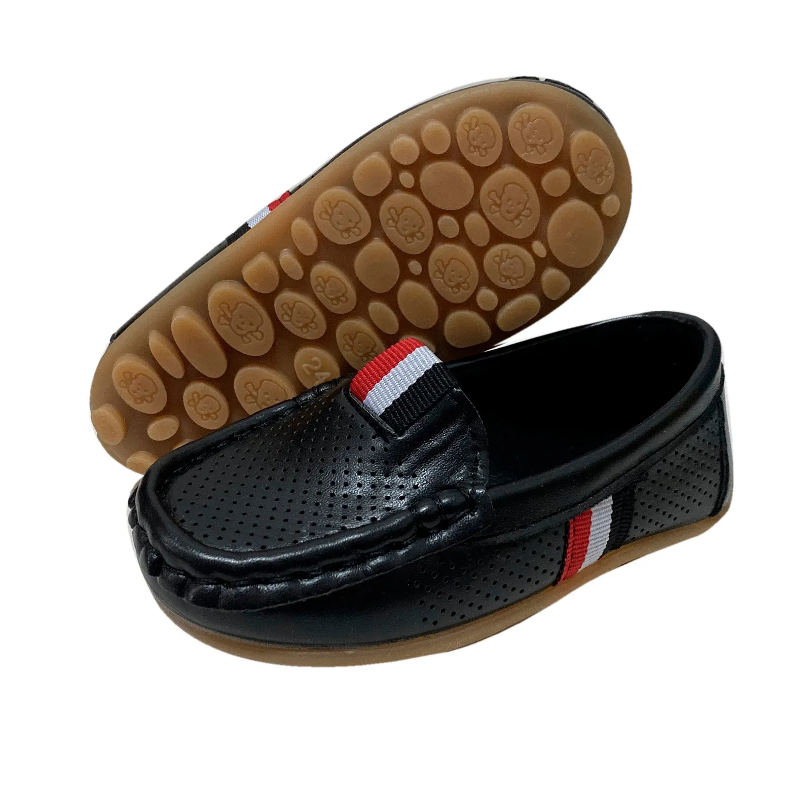 S168 Moccasin Softee Tri-Black (EU21-30)